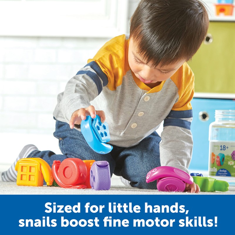 Learning Resources Snap-n-Learn Shape Snails - 20 Pieces, Age 18+