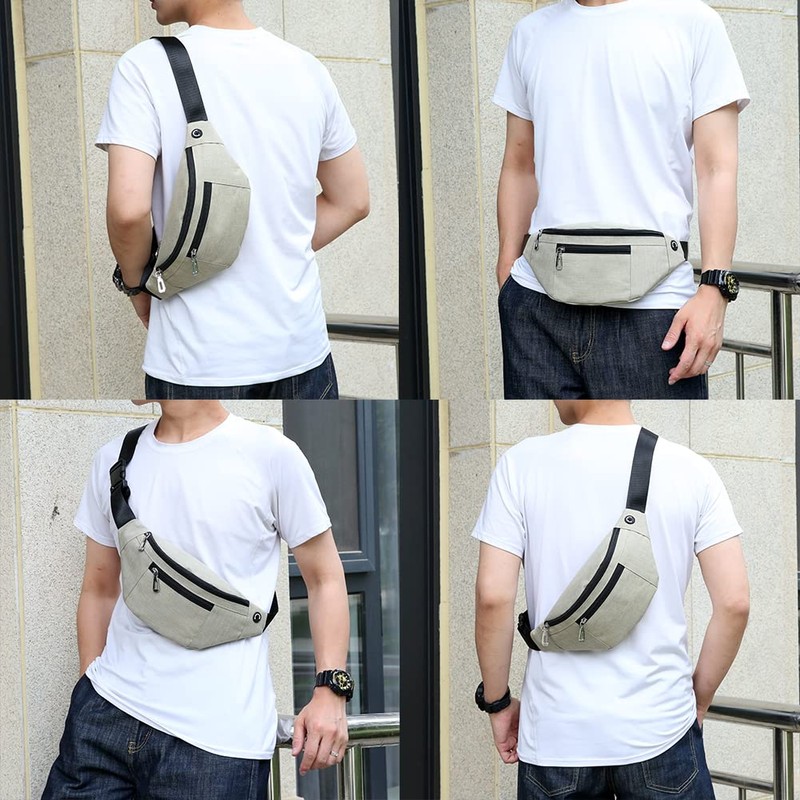 Riñonera para hombres y mujeres, a la moda, impermeable, con