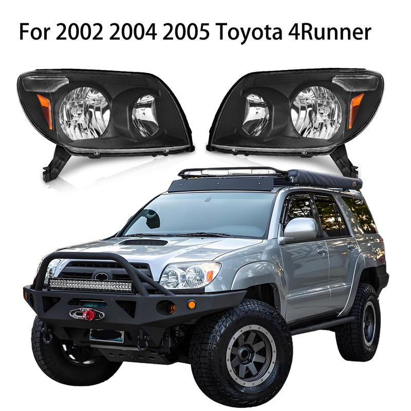 Pair Headlights Assembly Set For 2003 2004 2005 Toyota 4Runner
