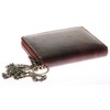 FLW Men's Genuine Leather Biker's Wallet with Metal Chain to
