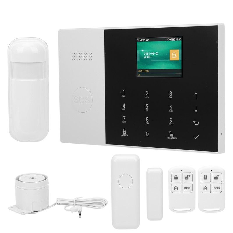 WIFI+GSM+GPRS 2.4in TFT Alarm System AntiTheft Detector with SOS Button