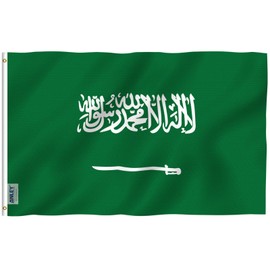 ANLEY Fly Breeze 3x5 Feet Saudi Arabia Flag - Vivid Color and Fade proof - Canvas Header and Double Stitched - Kingdom of Saudi Arabia Flags Polyester with Brass Grommets 3 X 5 FT