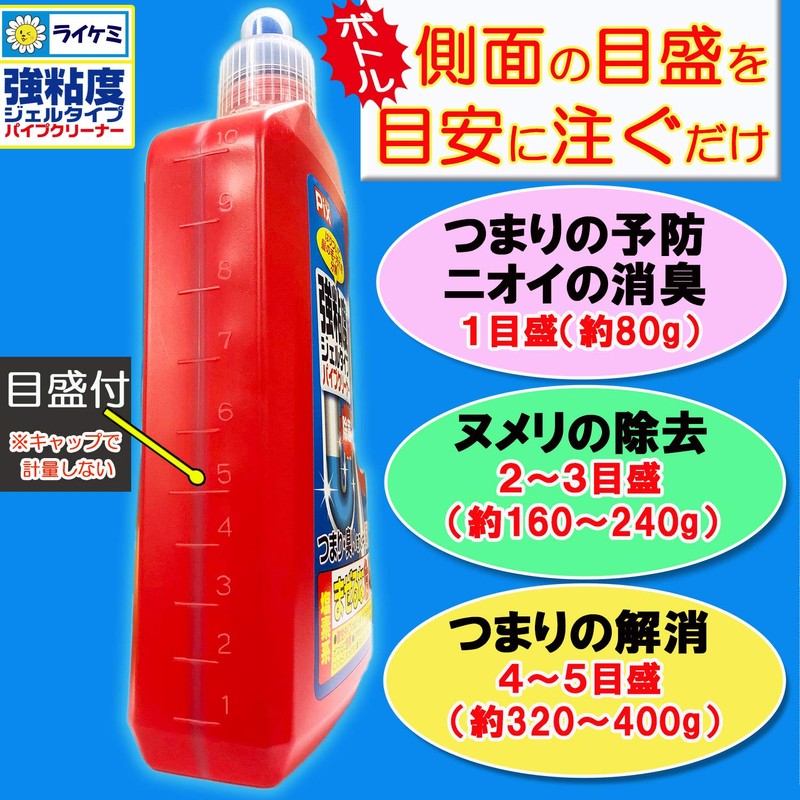 Pixs Drain and Pipe Cleaner, Strong Viscosity Gel Type, 28.1