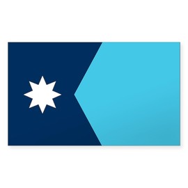 CafePress Minnesota State Flag Sticker Rectangle Bumper Sticker Car Decal