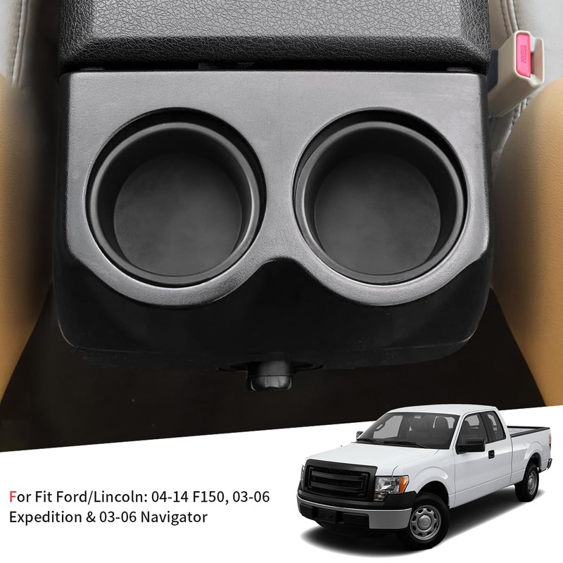 AOTEMILK Rear of Center Console Cup Holder for Ford F150