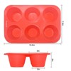 Bongpuda Silicone Large Muffin Pan 2 Pack,6 Cup Large Silicone