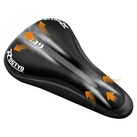 Ruayia Bicycle Saddle Cover, Comfortable Padded Saddle Protection, Bicycle Saddle Cover Thickening, Dustproof, Suitable for Most Bikes such as Road Bike, Mountain Bike and Trekking Bike - Grey