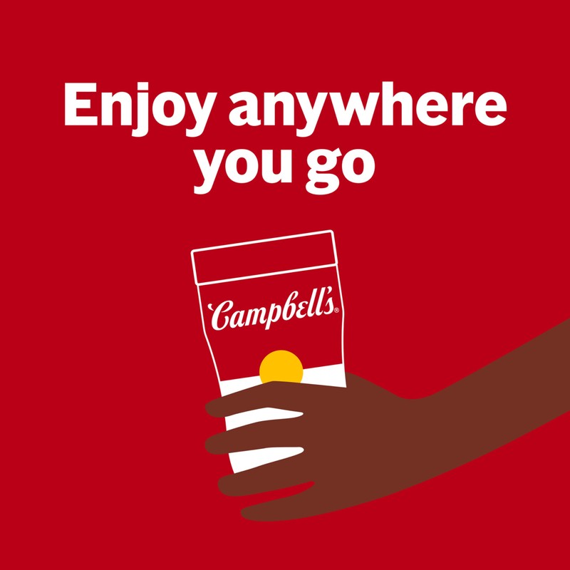 Campbell's Sipping Soup, Spicy Tomato Soup, 11.1 oz Microwavable Cup