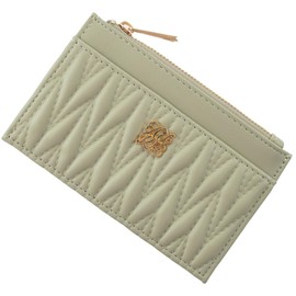 Alto Rose Fragment Case, IC Card, Quilting, Pass Case, Beautiful, Adult, Cute, Mini Wallet, Rosia, green (light green)