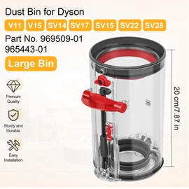 Replacement Dust Bin for Dyson V11 V15 SV14 SV15 SV22 SV17 Canister Bin Bucket for Dyson V11 Replacement Parts Container Vacuum Cleaner Large Bin Part No. 970050-01 and 965443-01