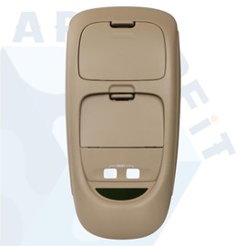 Overhead Console w/Sunglasses Holder & Storage Cover Tan 2C3Z-25519A70-AAB Compatible with 2002-2004 Ford F250 F350 F450 F550 Super Duty Truck Interior Roof Accessories Parts