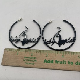 Baby Phat Hoop Earrings: Retro Late 90’s, Black Color, Very Rare, High Quality