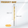 uxcell 10pcs Titanium Twist Drill Bit 9/64" Drilling Dia High