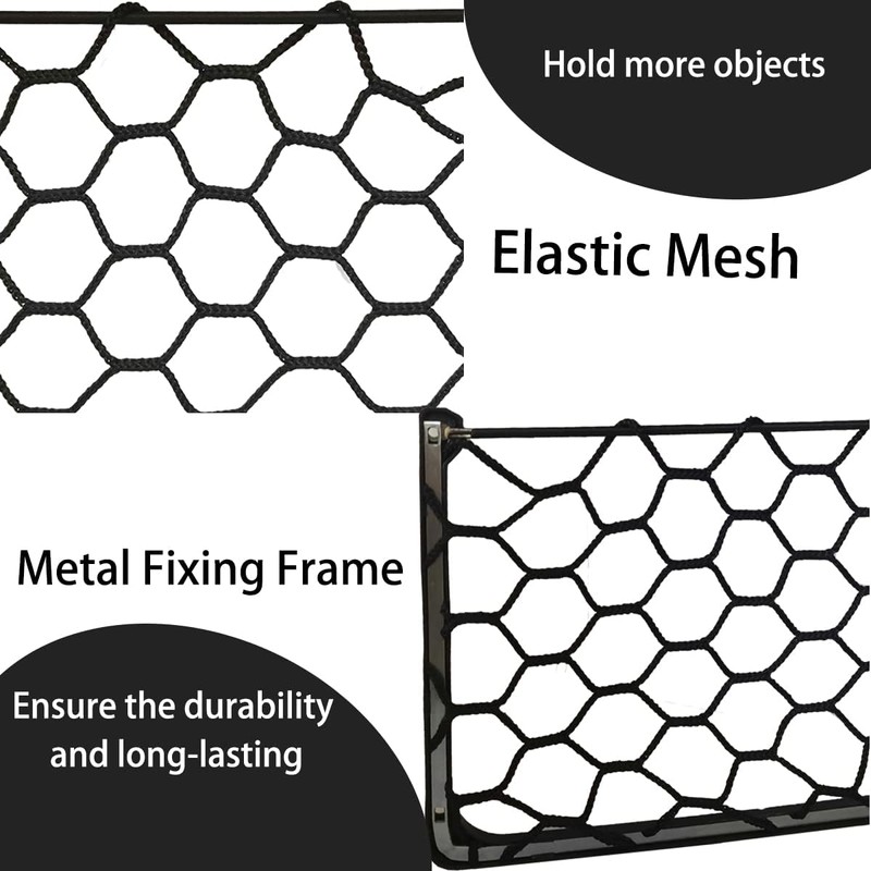 4pcs Campervan Storage Nets Large Size Car Elastic String Mesh