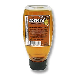 Black Hills Honey Farm 100% USA Raw Unfiltered Sweet Clover Honey Upside Down Squeeze 17oz