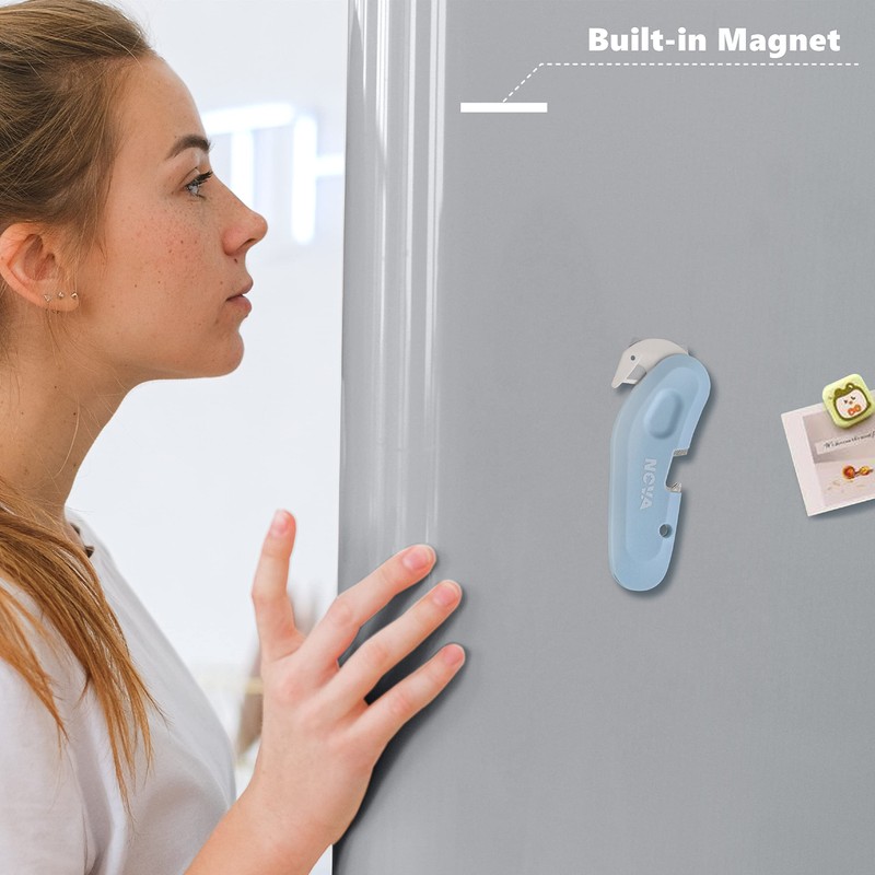 2 Pack 3-in-1 Magnet Nova Pop-Open Cutter Mini Box Cutter