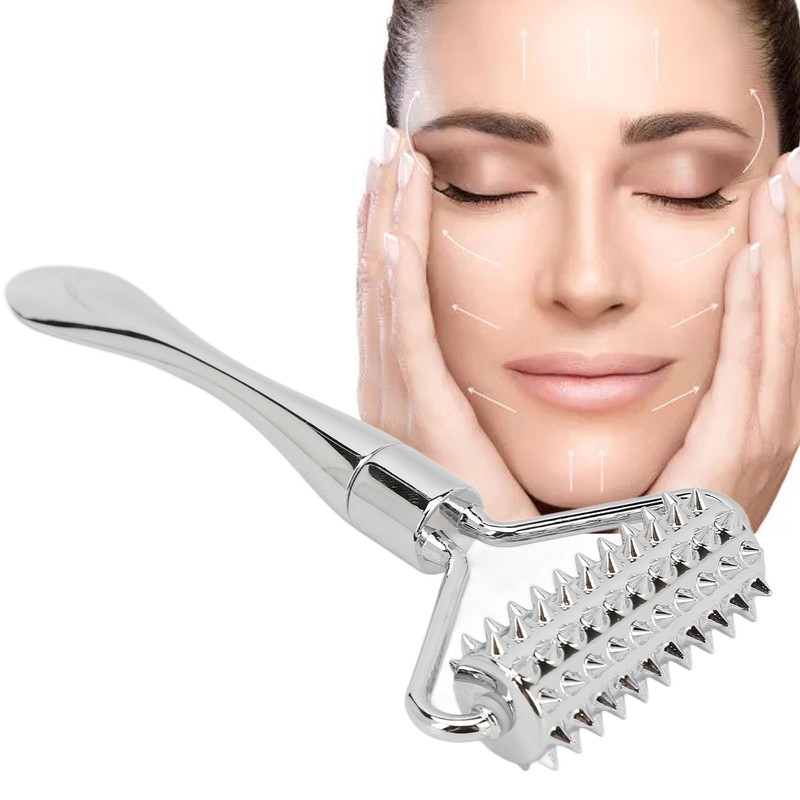 Metal Massage Roller Promote Circulation Muscle Relaxing Acupuncture Roller for