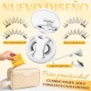 Pestañas magnéticas reutilizables QUEWEL. Pestañas magnéticas con aplicador. No necesita