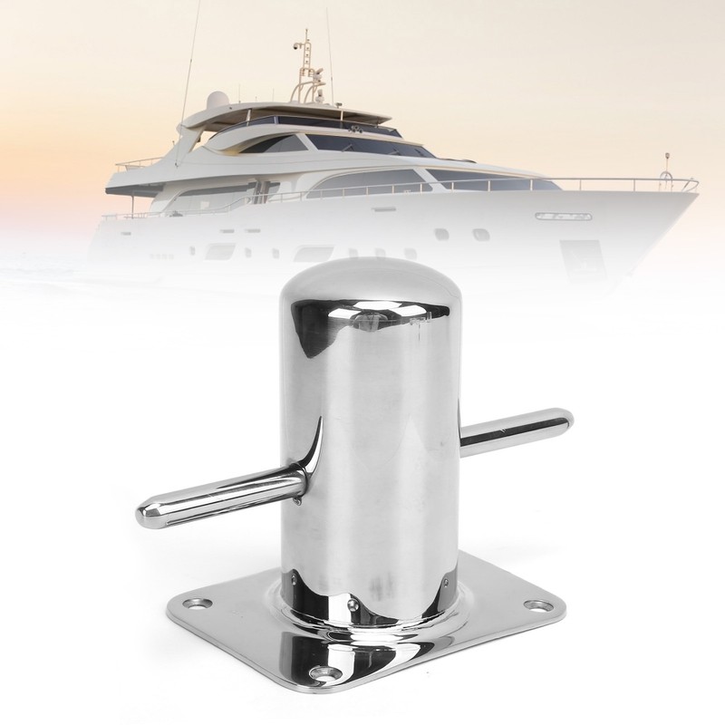 316 Stainless Steel Single Mooring Bitt Heavy Duty Cross Bollard