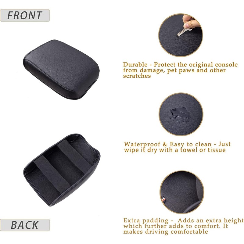 Car Center Console Cushion Armrest Cover Compatible with Toyota Tacoma