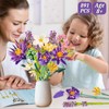Flower Bouquet Building Blocks Set, 13 Artificial Botanical Collection Flowers