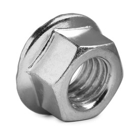 M10 Hexagon Nut With Non-Serrated Flange Steel cl.8 Zinc Plated DIN 6923 (Pack of 10)