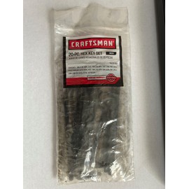 Craftsman 20 Pc. Inch Hex Allen Key Wrench Set Part #46696A, Short & Long Keys