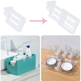 Expandable Fridge Space Allocator, 12PCS Clear Plastic Drawers Separators, 3.1-4.7"Adjustable Separators for Refrigerator, Office, Kitchen Storage