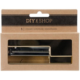 American Crafts DIY Shop 4 Plated Desktop Stapler Gold Staples 101 Pieces