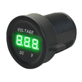 E Support DC 12V 24V Waterproof Car Motorcycle Green LED Light Digital Display Voltmeter Volt Monitor Gauge Meter