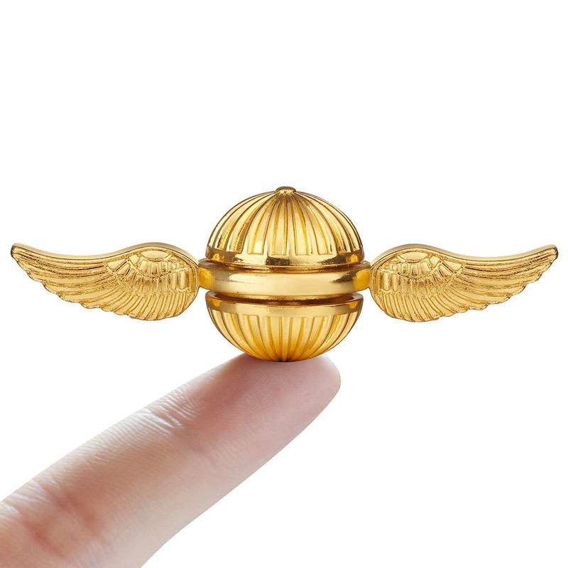 Aring Golden Fidget Stainless Steel Gear Spinner Cube Fingertip Spinning