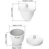 QWORK Lab Porcelain Crucible with Lid, 2 Pack, 50ml Capacity,