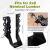 25 Pcs 2x6 Joist Hangers for Wood, 20 Gauge Black
