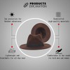 Ruphedy Fedora Hats for Men Women Wool Wide Brim Felt