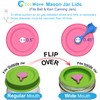 EcoWave Silicone Mason Jar Lids With Straw Hole & Stopper