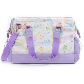 Milk&Moo Diaper Tote Bag, Large, Waterproof Diaper Bag, With Insulated Bottle Pockets and Stroller Strap, Multifunctional Baby Travel Nappy Bag For Boys and Girls
