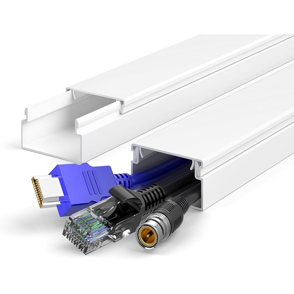 Delamu Cord Hider, 34in Covers for Wires on Wall, Medium,