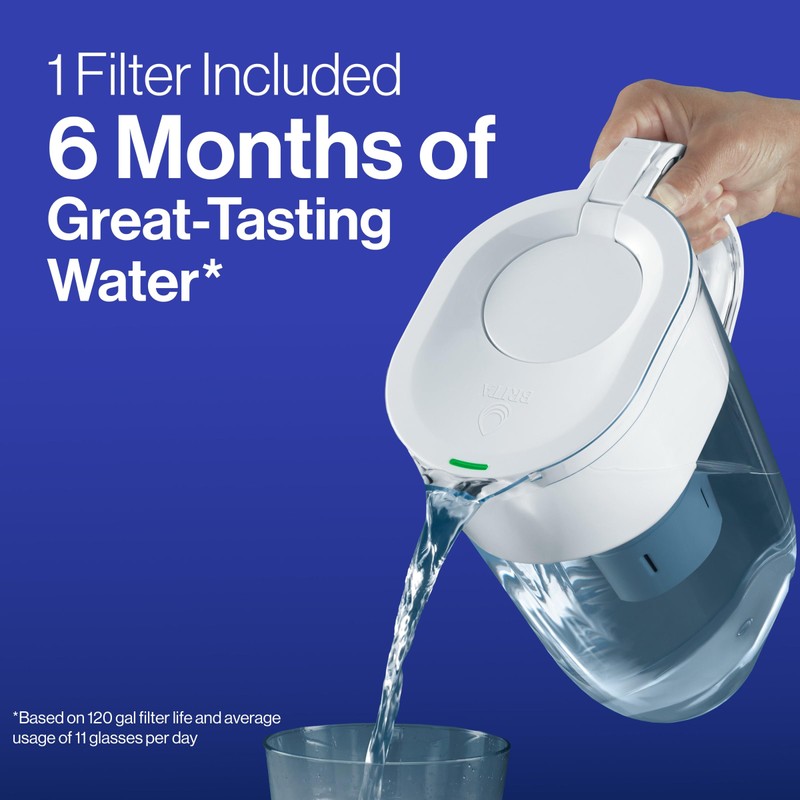 Brita Everyday Elite Water Filter Pitcher, Removes 99% of Lead,