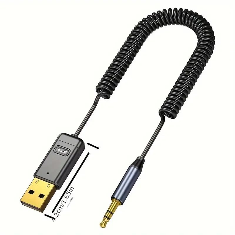 Aux Wireless Adapter, Automotive USB 2.0 to 3.5 mm Jack