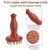 Penitue Meridian Massage Brush with Handle, Pure Copper Teeth Body