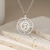 UNIFT Om Sun Necklace for Women Men Stainless Steel Sun