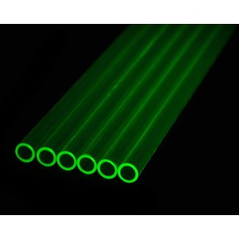 PrimoChill 1/2in. O.D. Rigid PETG Tube - 6 x 30in. - UV Green