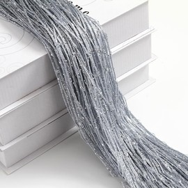 Pack of 2 100 x 200 cm Thread Curtain String Curtain Fly Curtain Patio Door Decorative Curtain Room Divider Door Curtain Window Curtain Thread Curtains Rope Curtain for Doors Living Room Decoration