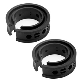 2 Pcs Car Coil Spring Buffer, Black Rubber Buffer Car Shock Absorber Buffer Cushion Universal D Type Replacement for Cars Trucks SUV 19 Holes