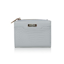 FuninCrea PU Leather Wallets for Women, Bifold Small Womens Wallet Slim Wallet with Multiple Card Slots, Compact Card Holder for Women Card Wallet with Cash Compartment and Zipper Pocket (Blue)