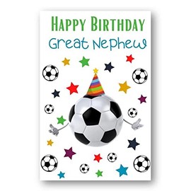 Second Ave Great Nephew Football Children's Kids Happy Birthday Card Greetings Card