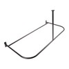 Utopia Alley Rustproof Wall Mounted Aluminum D-shape Shower Rod With