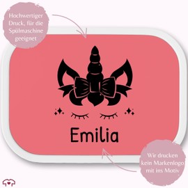 Children's Campus Lunch Box for Mepal - Unicorn Bow Unicorn - 750 ml - Pink - School Gifts Girls Children's Lunch Boxes Nursery Unicorns Lunch Box Vesperbox Kita Unicorns Lunch Box