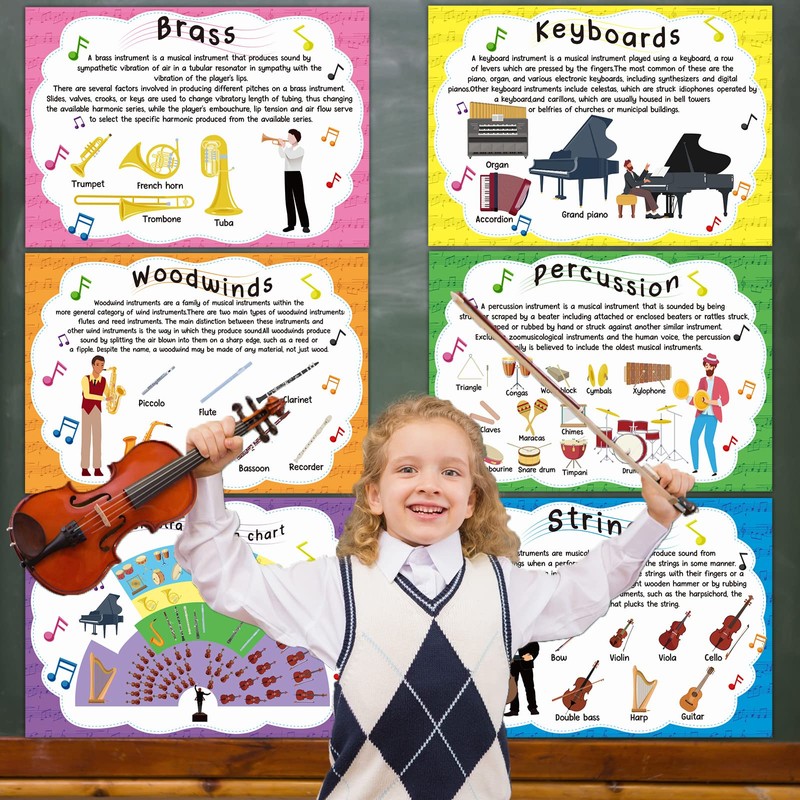 Music Posters Musical Instruments Bulletin Board Set Orchestra Posters for