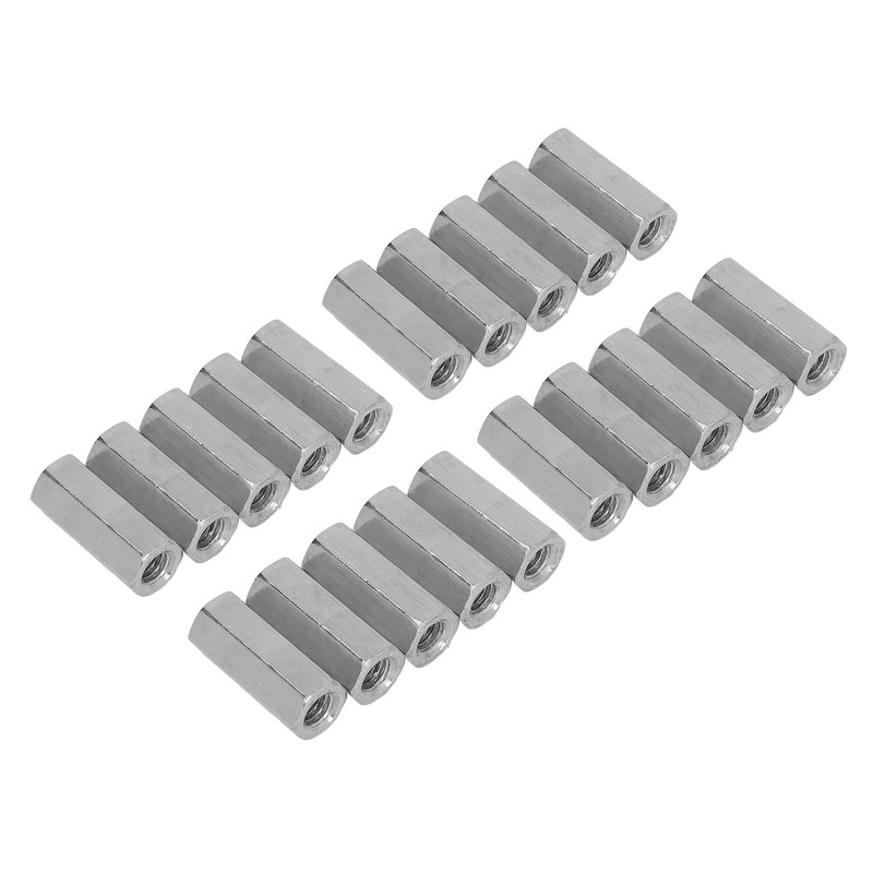20 Pcs Hex Coupling Nut M6x1 L25mm Stainless Steel Threaded